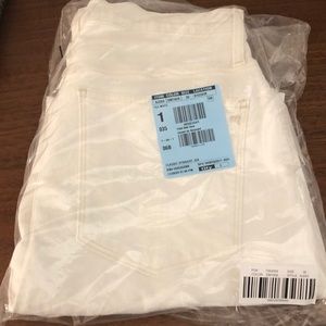 Madewell Classic Straight White Jeans